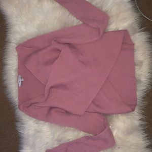 Pink wrap sweater
